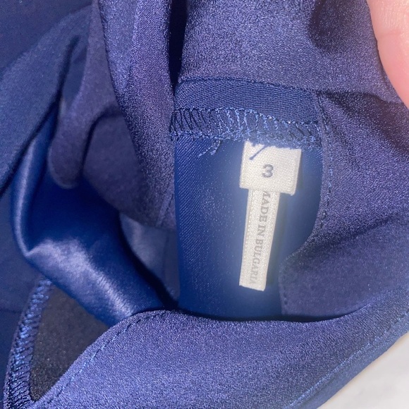 Sandro Paris Navy Blue Cut Out Back Crepe Mini Dress - Picture 5 of 10